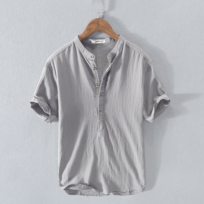 Carlo™ | New men's casual short sleeve linen shirt