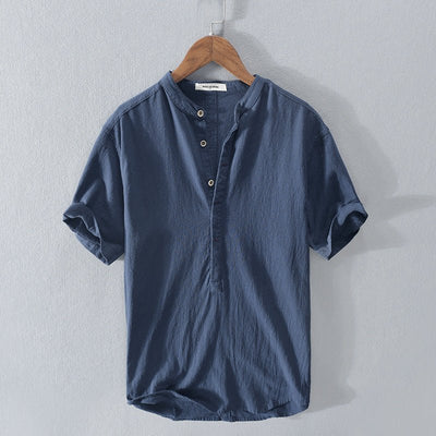 Carlo™ | New men's casual short sleeve linen shirt