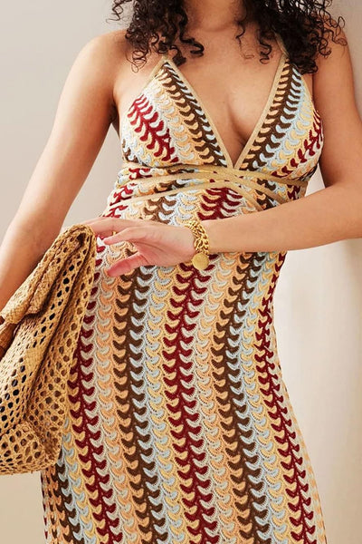 Isla Boho Knit Maxi Dress – Effortless Elegance, Free-Spirited Charm