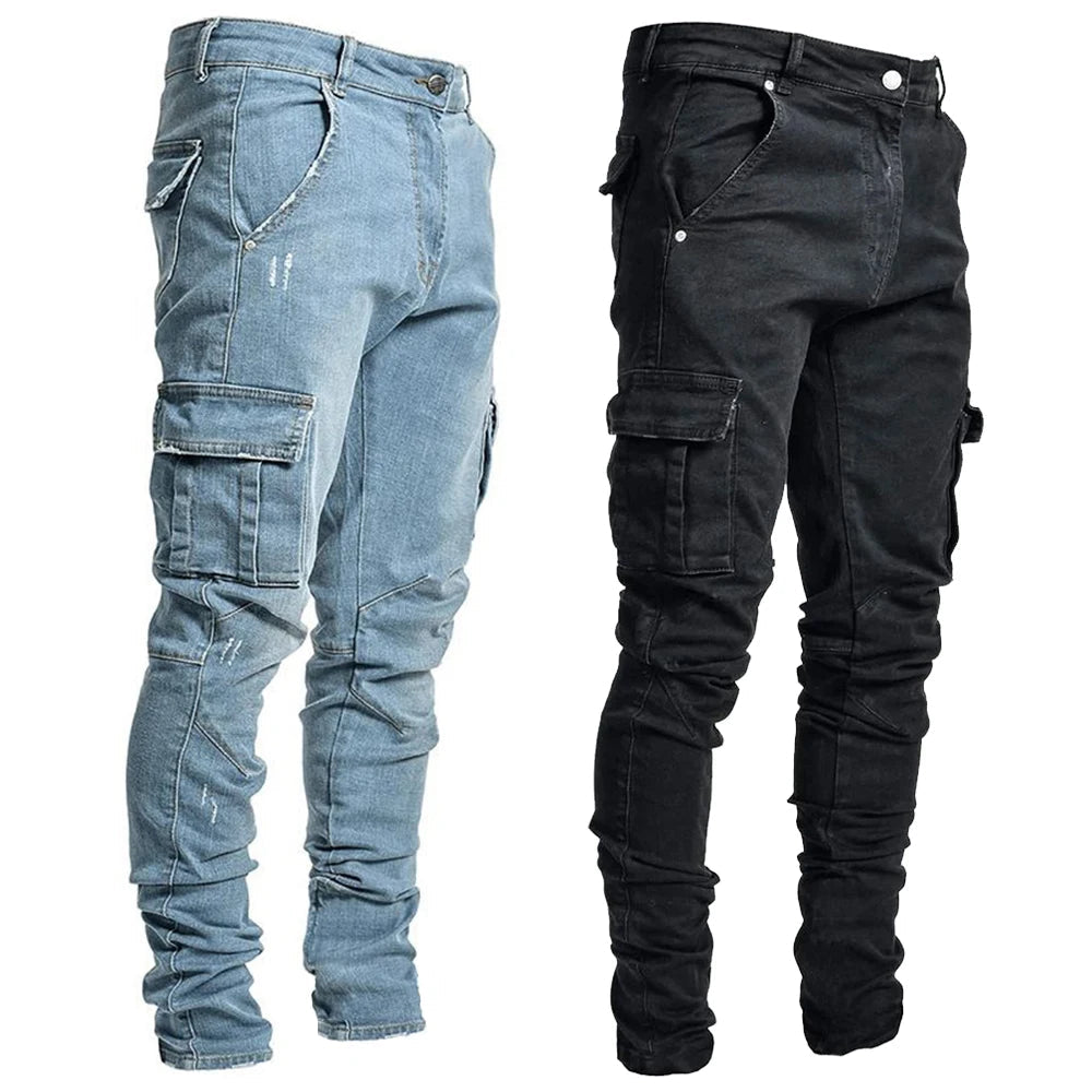 William - Stretch Jeans with Multiple Pockets