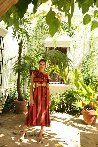 CELESTINA - ASYMMETRICAL MIDI DRESS