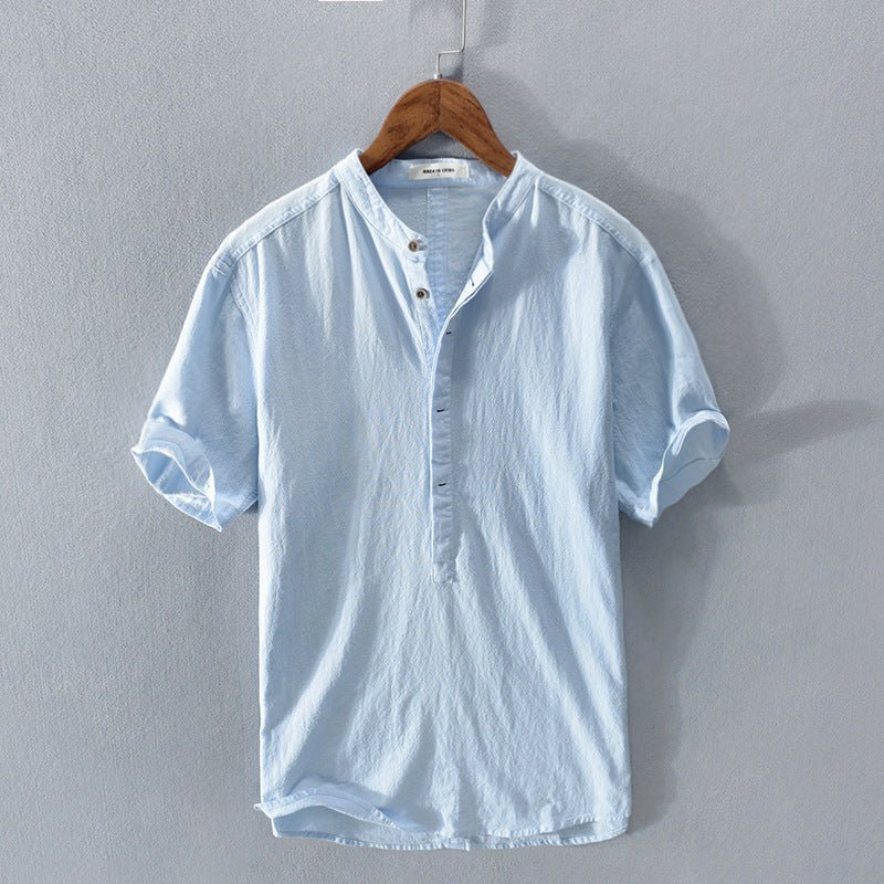 Carlo™ | New men's casual short sleeve linen shirt