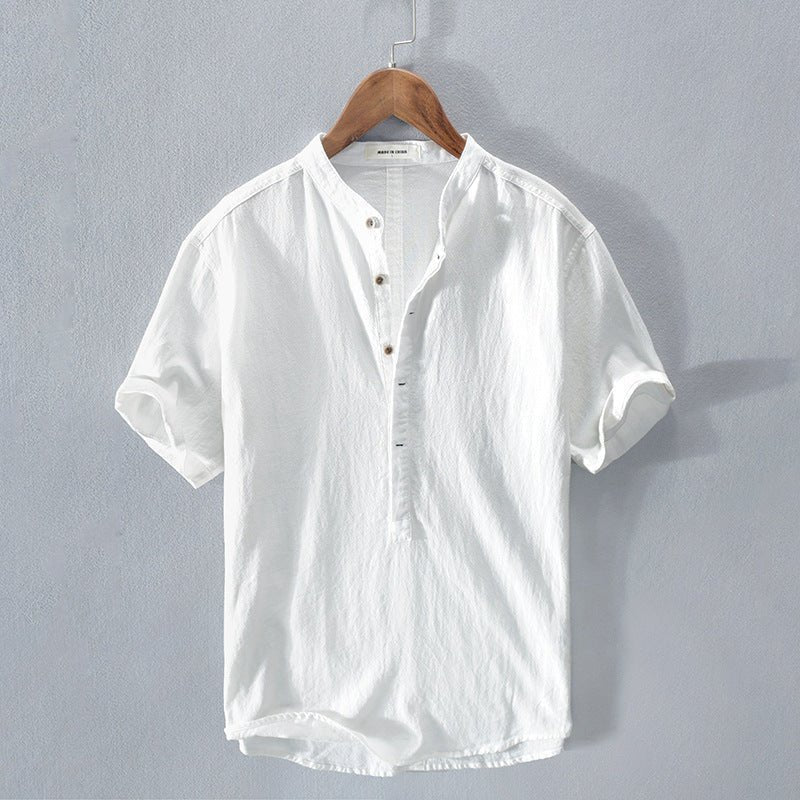 Carlo™ | New men's casual short sleeve linen shirt
