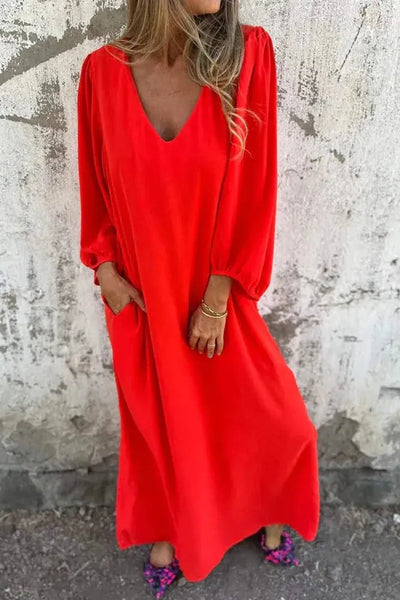 Lena Luxe Lantern Sleeve Dress